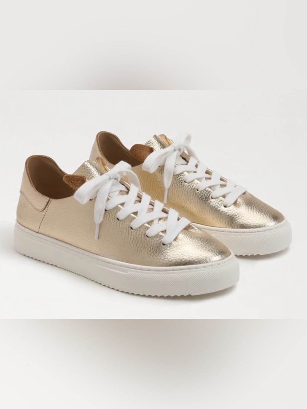 Sam Edelman Poppy Lace Up Sneakers 
Gold Leather Women’s Size: 8.5